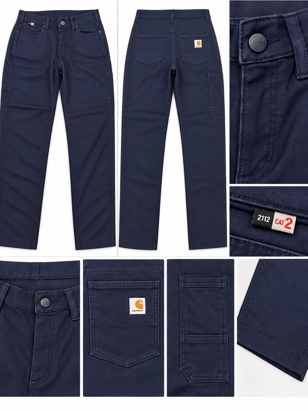 Carhartt Navy Straight-Leg Women's cargo Work Pants size 12